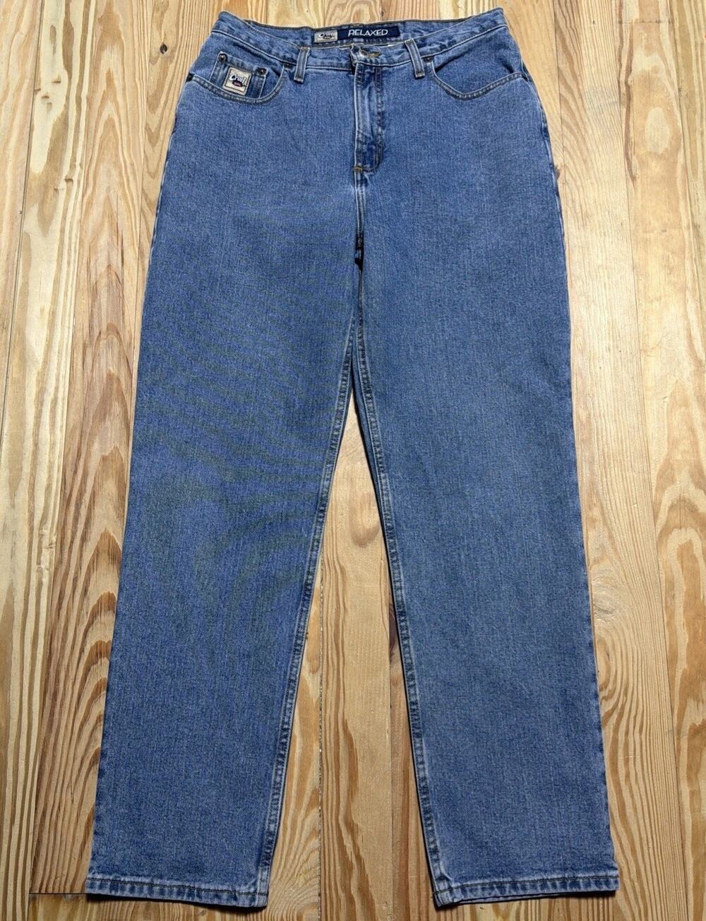 Cruel Girl Relaxed Tapered High Rise Womens 13R Denim Blue Jeans Y2K 90s 31x31
